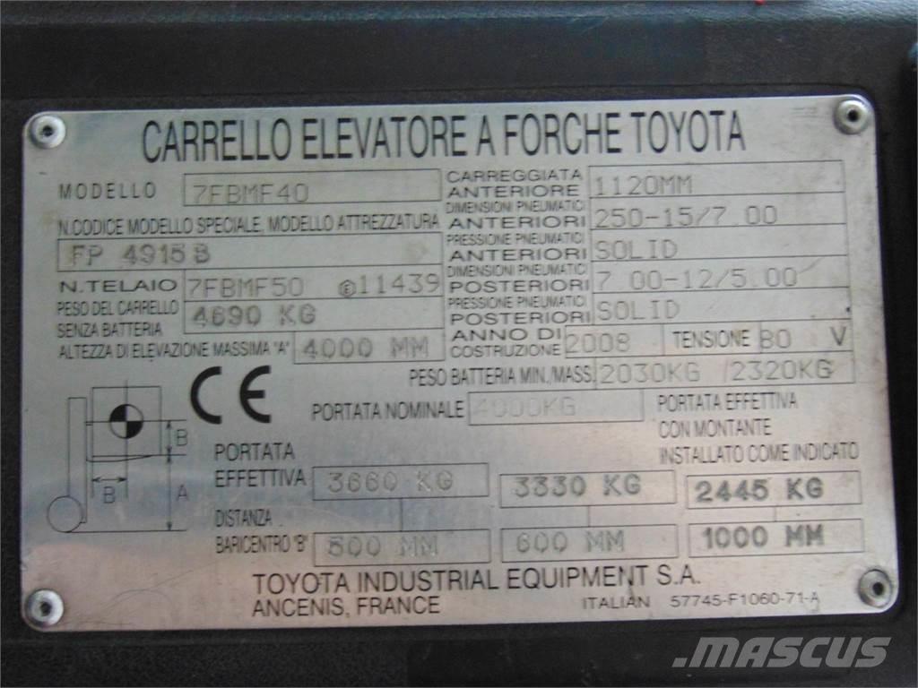 Toyota 7FBMF40 Električni viljuškari