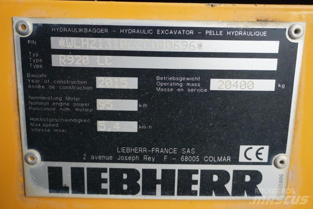 Liebherr R 920 LC Bageri guseničari