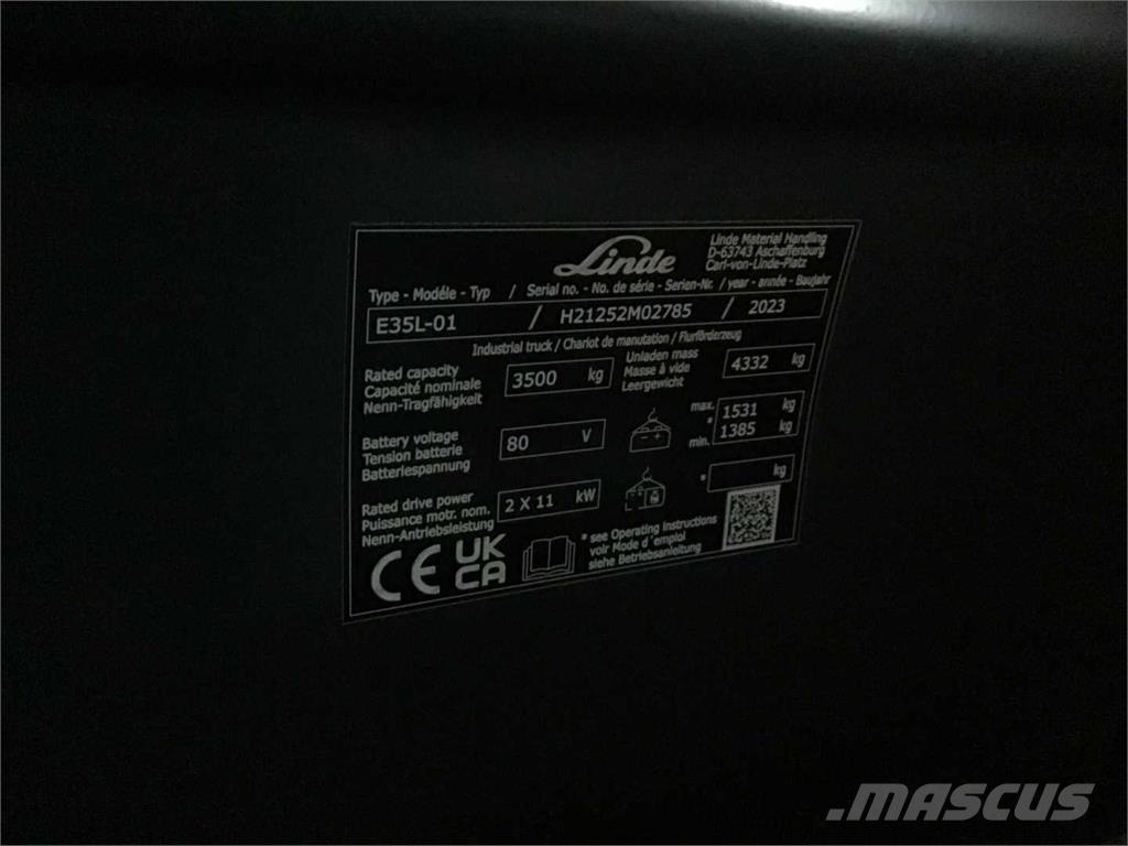 Linde E35L Električni viljuškari
