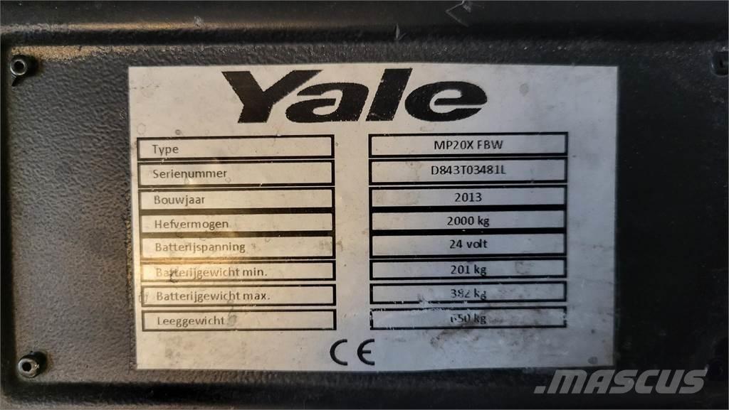 Yale MP20X 2013 Ručni električni viljuškar