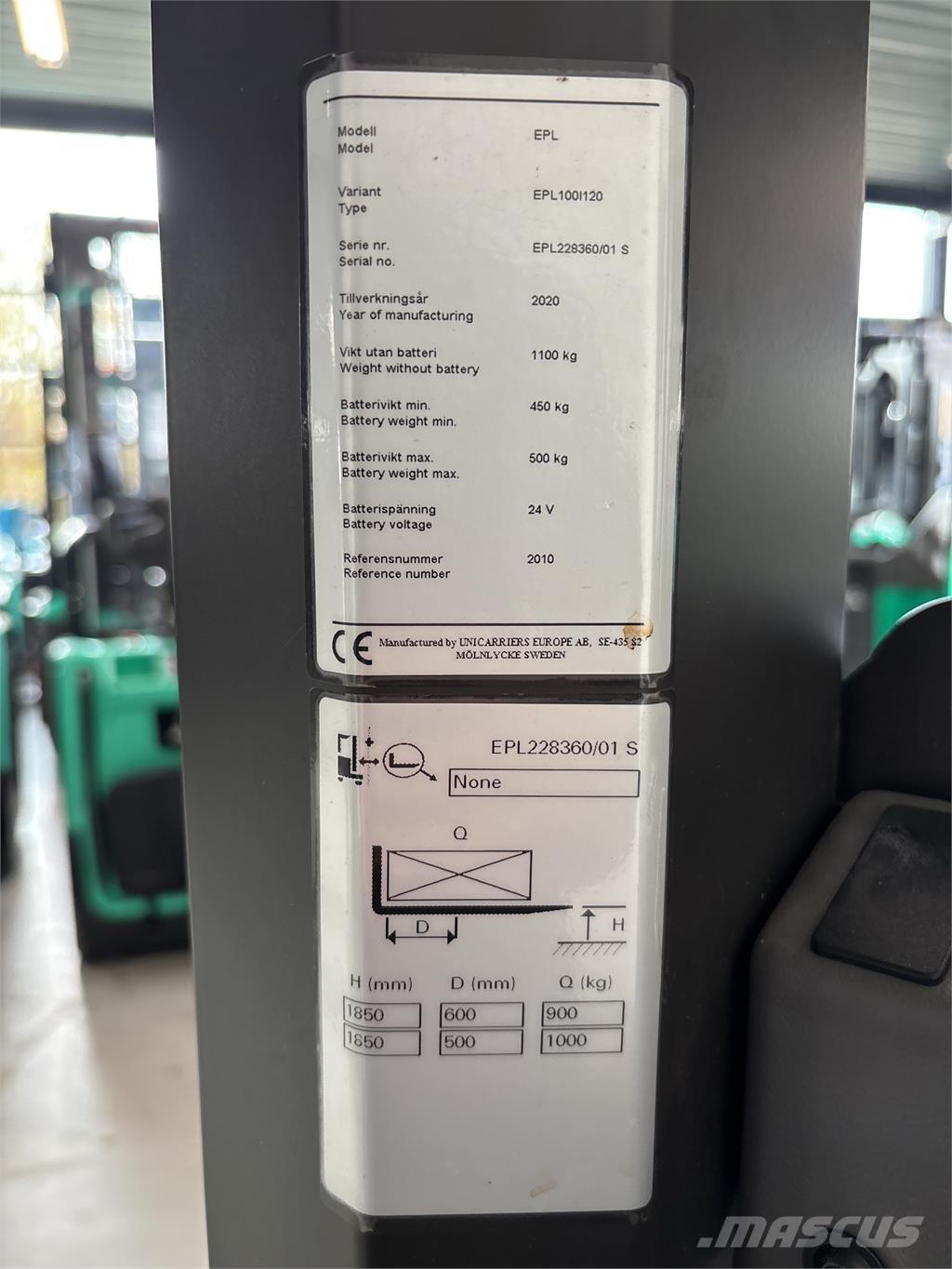 UniCarriers EPL100 Niskodizajući komisioni viljuškar