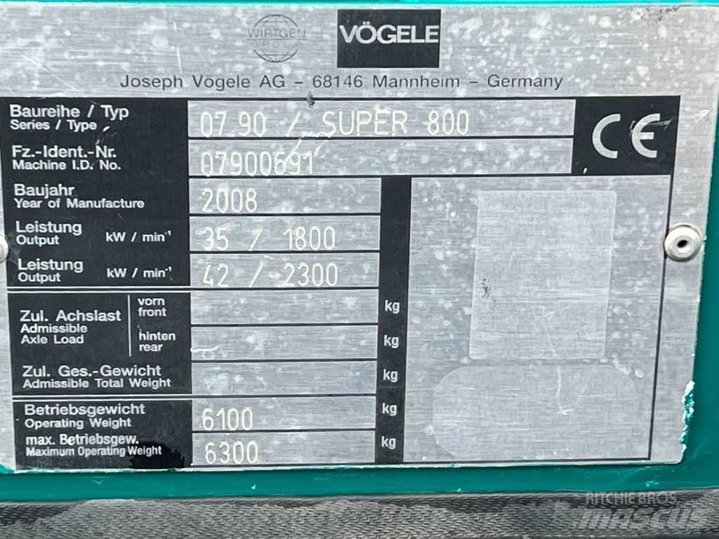 Vögele Super 800 Asfaltni finišeri