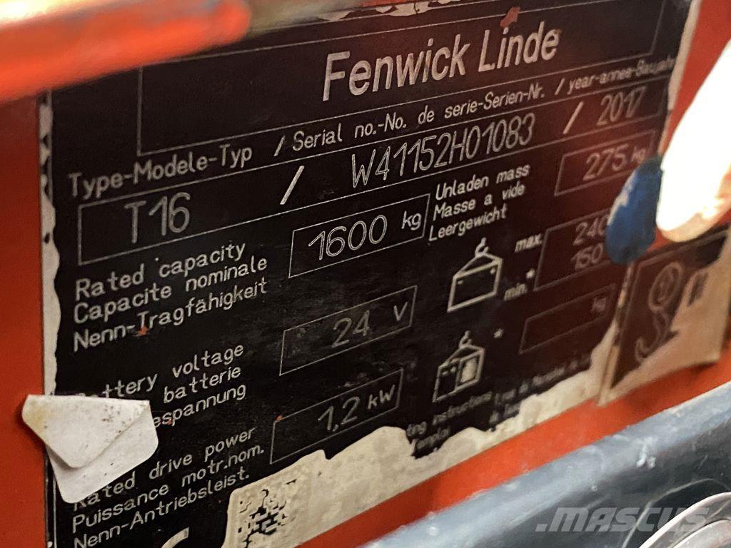 Linde T16 Nisko podizni električni viljuškar