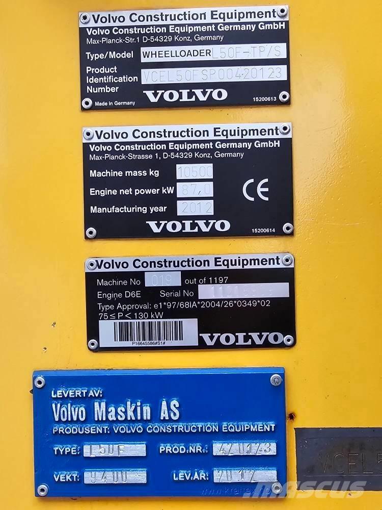 Volvo L 50 F Utovarivači na točkove