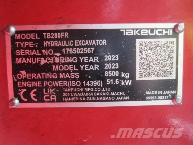 Takeuchi TB 280 FR Midi bageri 7t – 12t