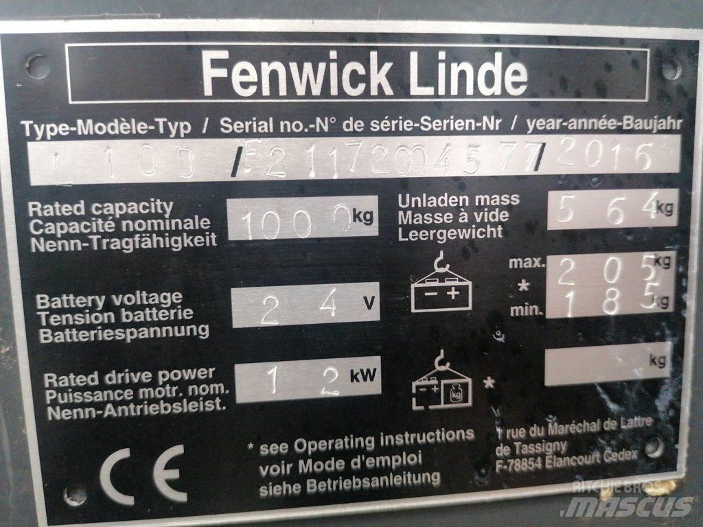 Linde L10B Ručni električni viljuškar