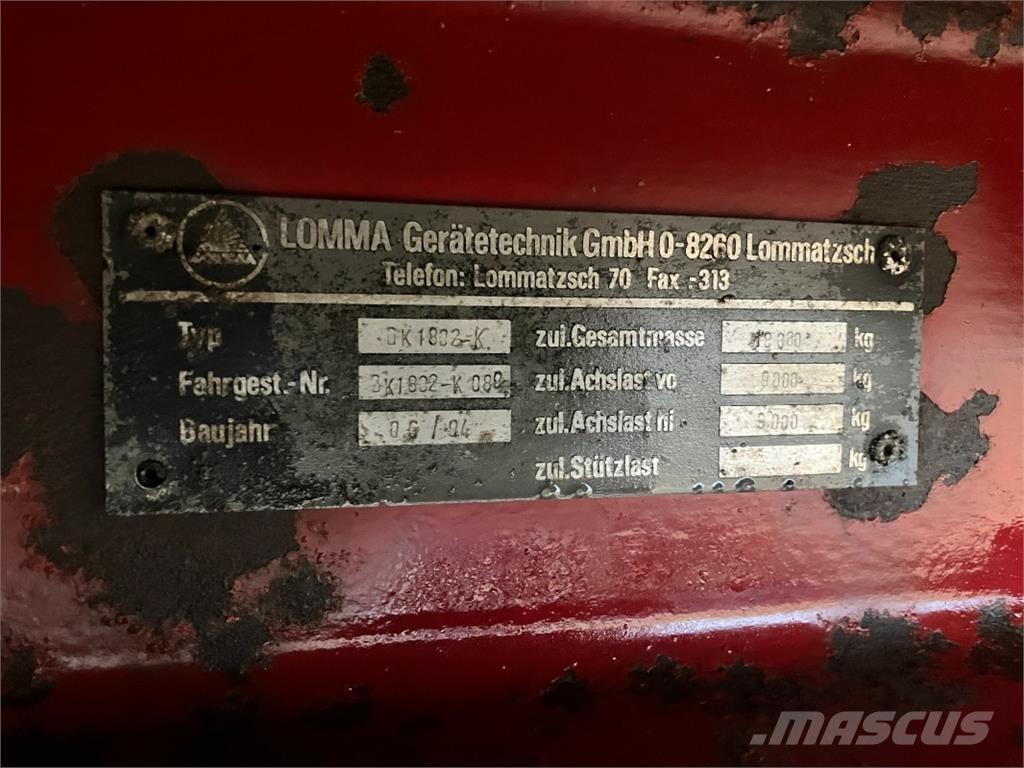 Lomma DK 1802-K Ostale prikolice