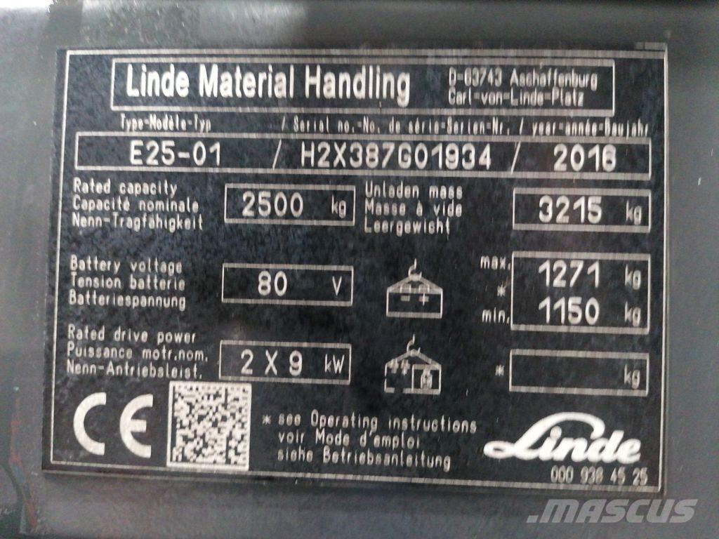 Linde E25-01 Električni viljuškari