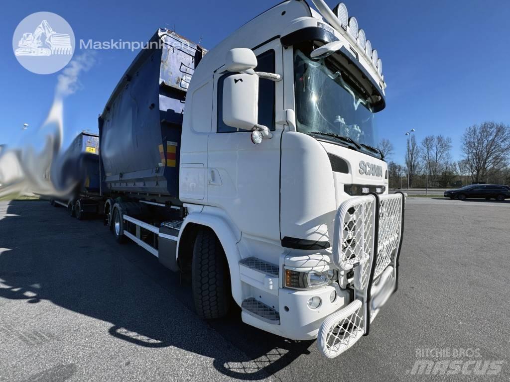 Scania G 490 Rol kiper kamioni sa kukom za podizanje tereta