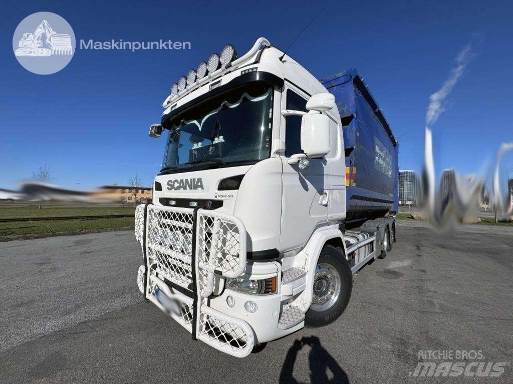 Scania G 490 Rol kiper kamioni sa kukom za podizanje tereta