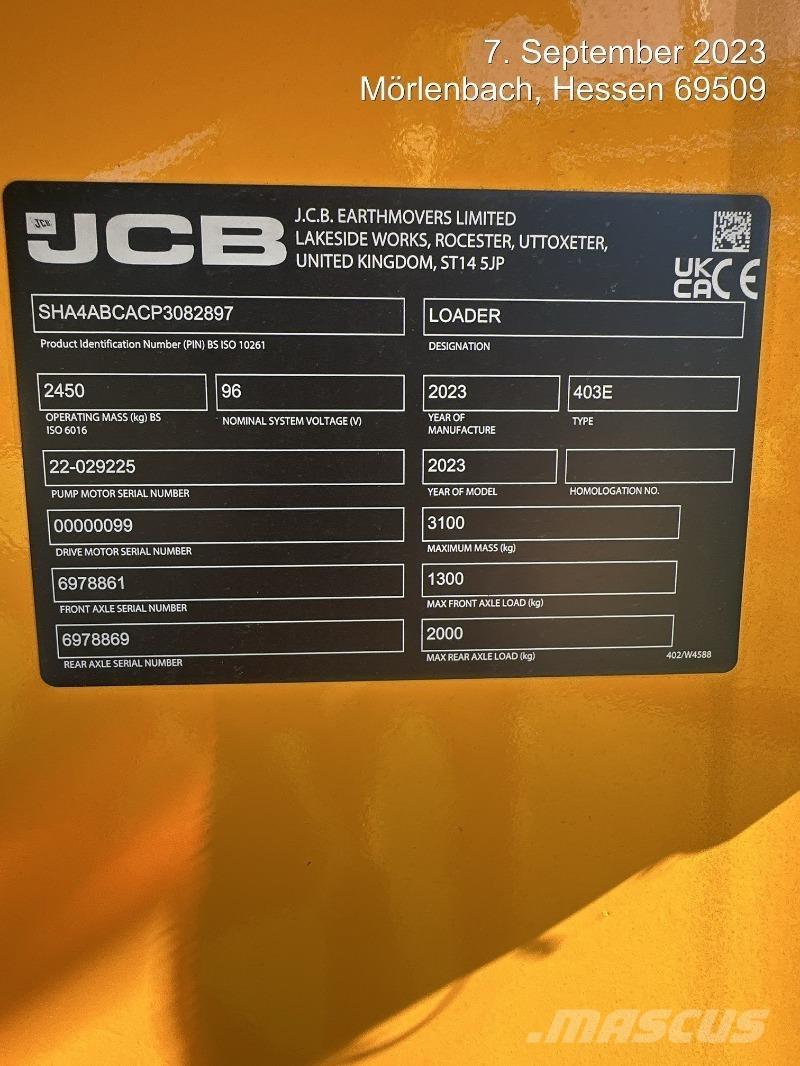 JCB 403E Elektro Utovarivači na točkove