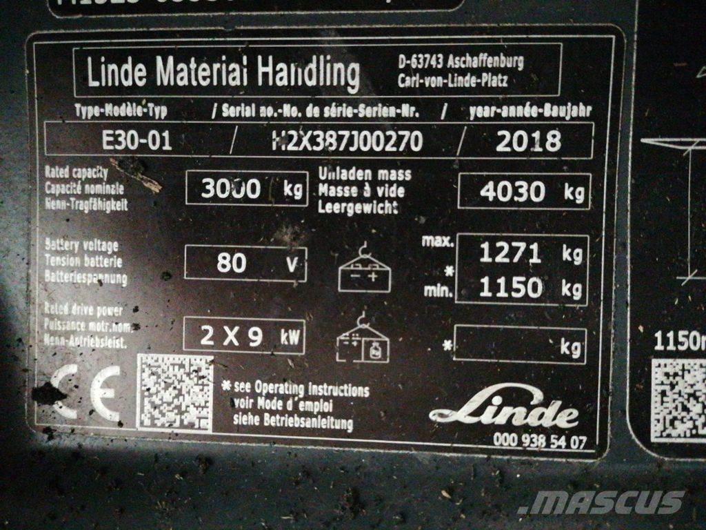 Linde E30-01 Električni viljuškari