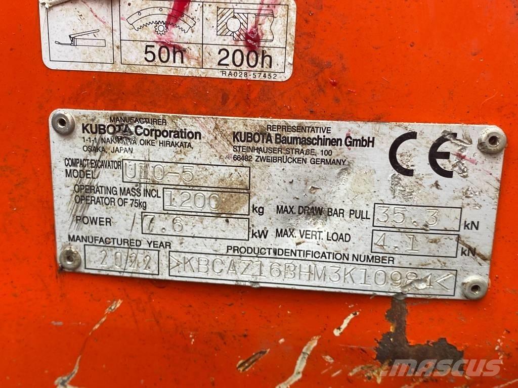 Kubota u10-5 Mini bageri < 7t