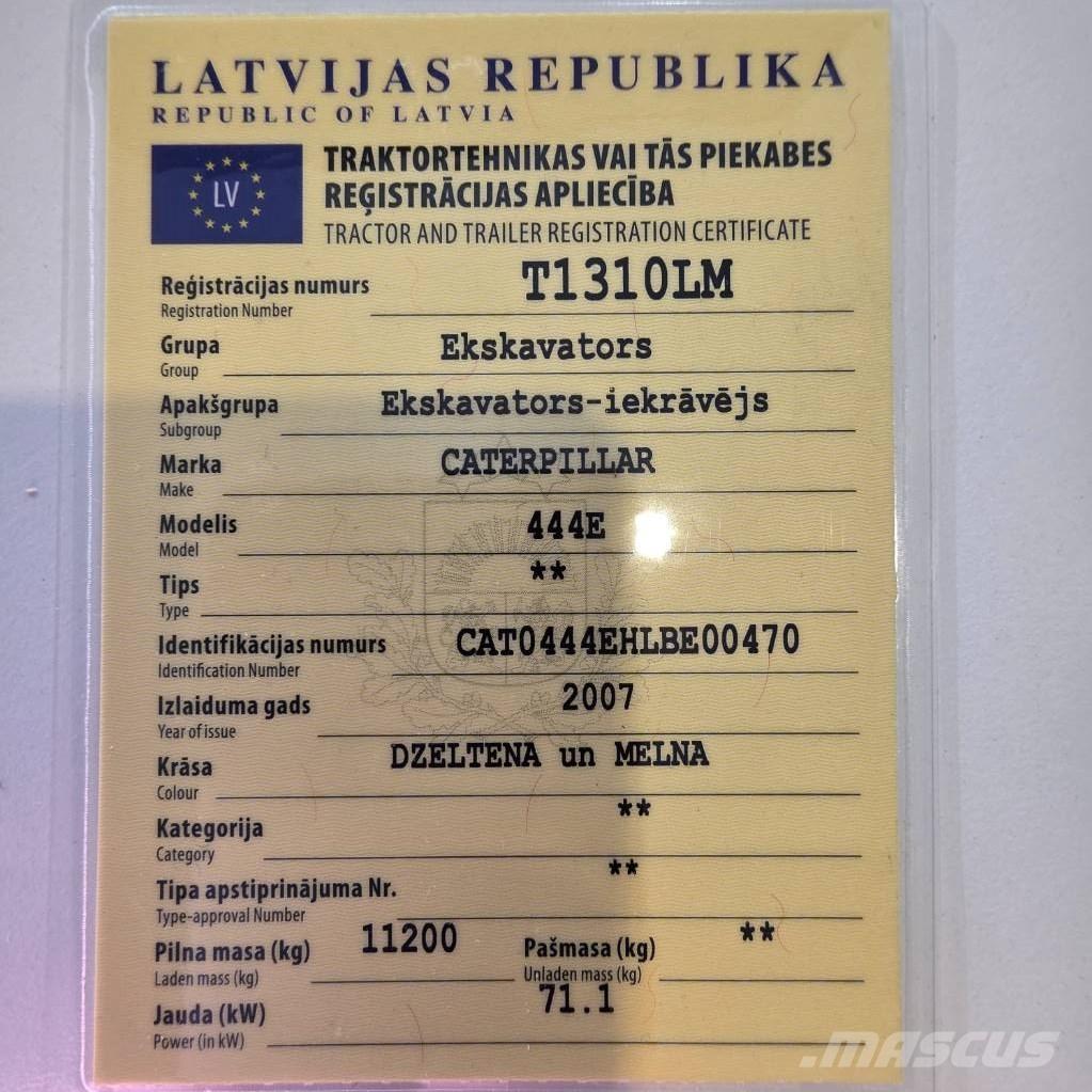 CAT 444 E Rovokopači