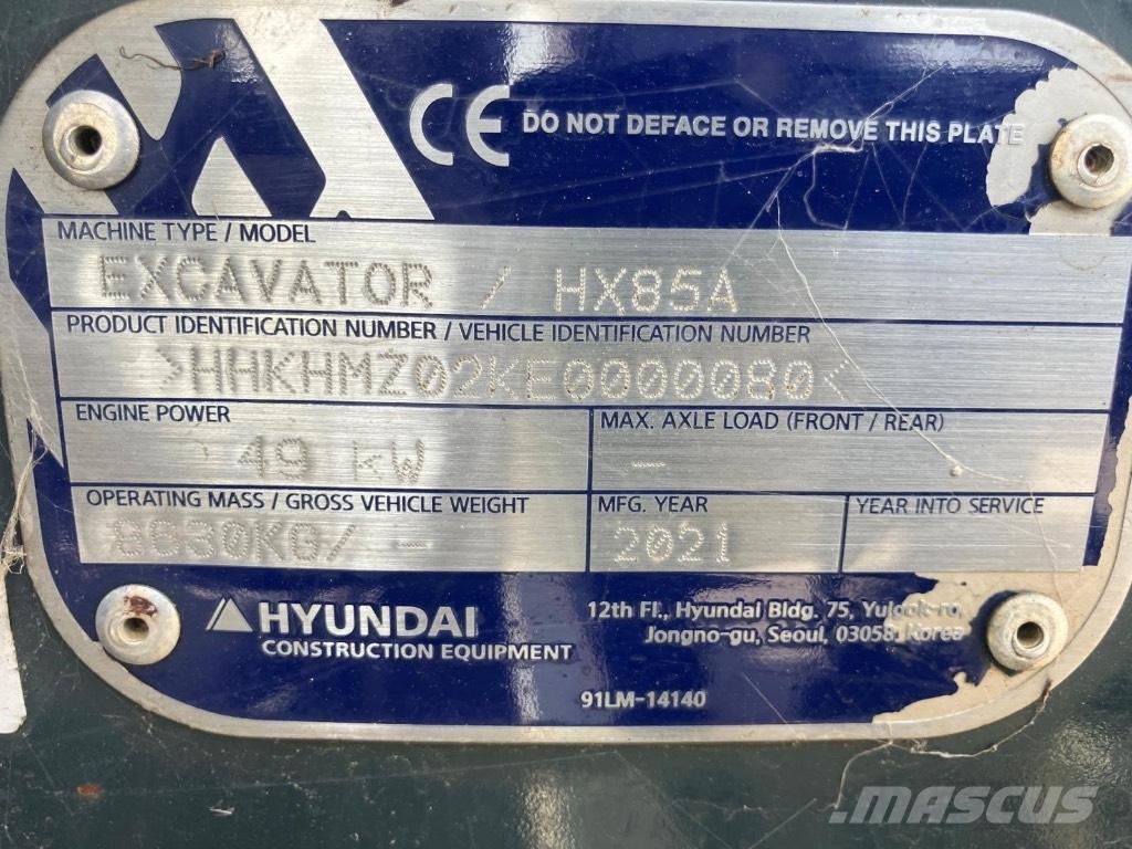 Hyundai HX 85 A Midi bageri 7t – 12t