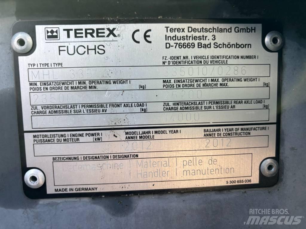 Fuchs MHL 335 Bageri za prenos primarnih/sekundarnih sirovina