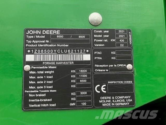 John Deere 8500i Mašine za stočnu hranu sa sopstvenim pogonom