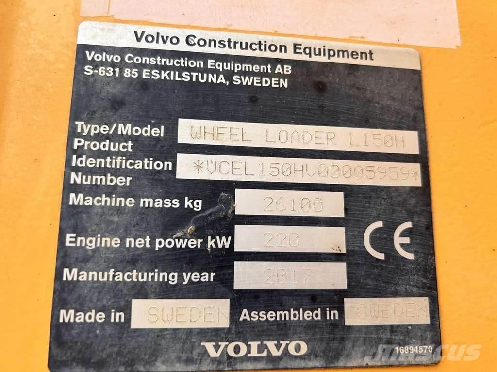 Volvo L150H Utovarivači na točkove