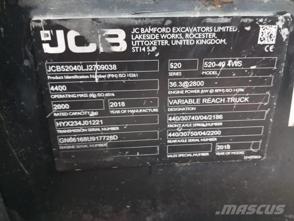 JCB 520-40 Teleskopski viljuškari