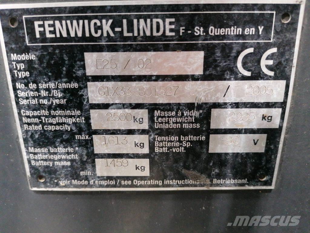 Linde E25/02 Električni viljuškari