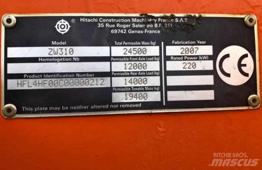 Hitachi ZW 310 Utovarivači na točkove