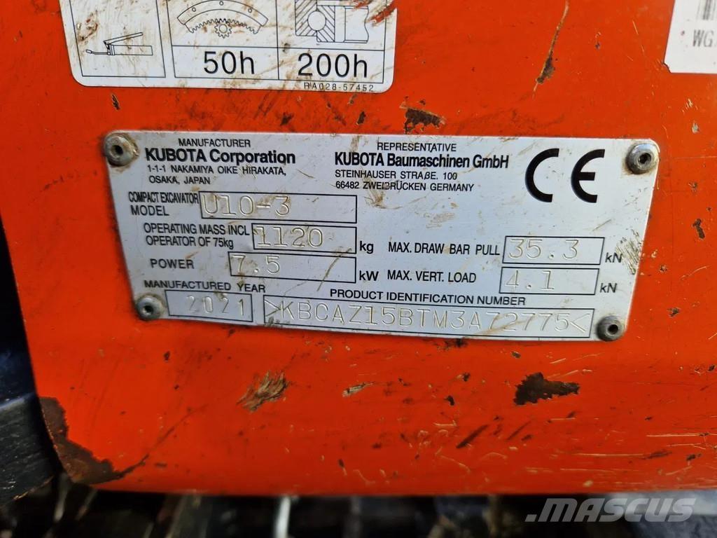 Kubota U10-3 Mini bageri < 7t