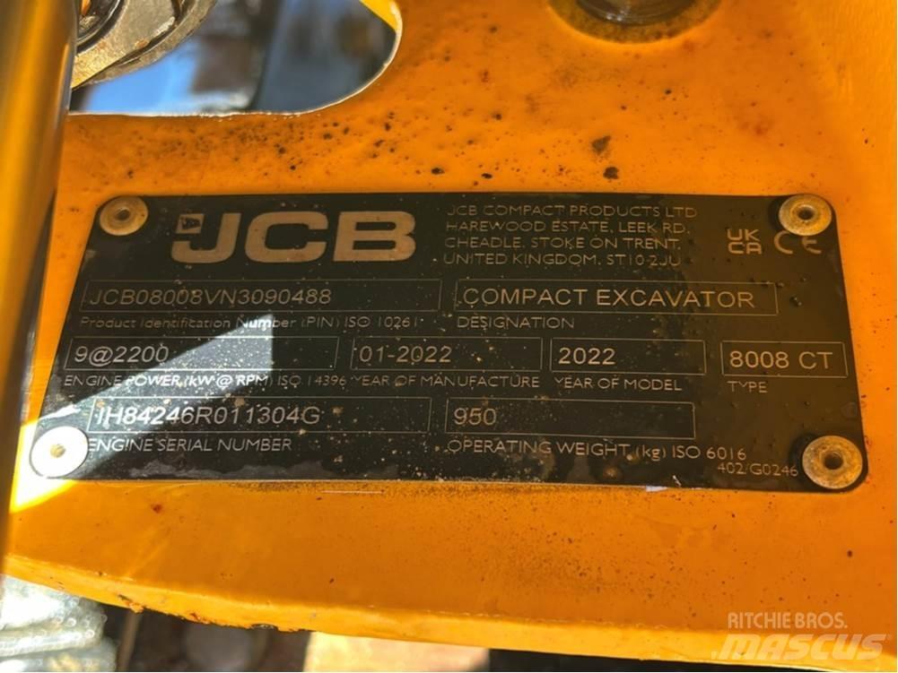 JCB MICRO 8008 Mini bageri < 7t