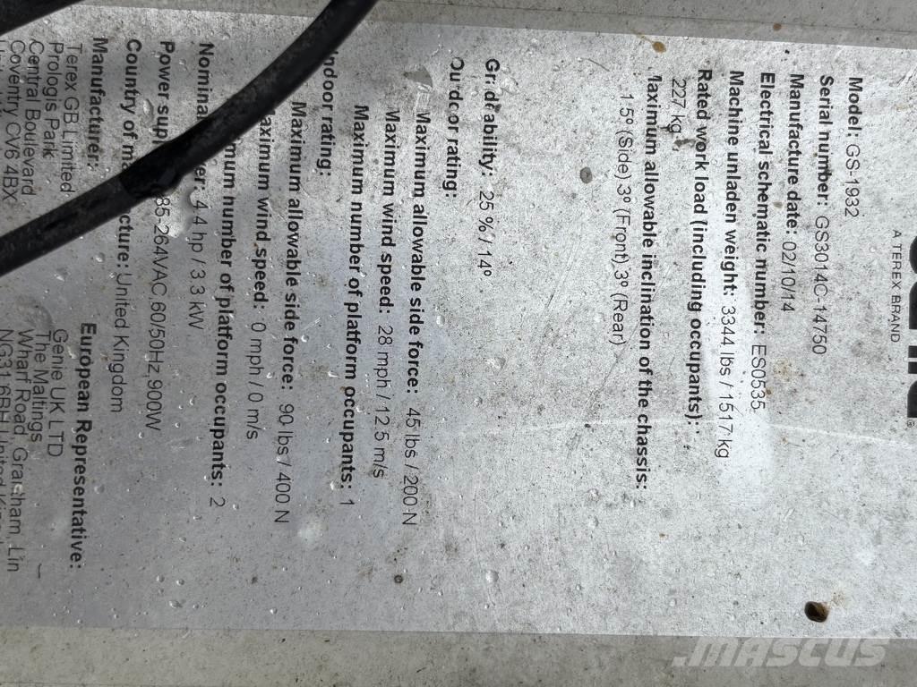 Genie 1932 Makazaste platforme