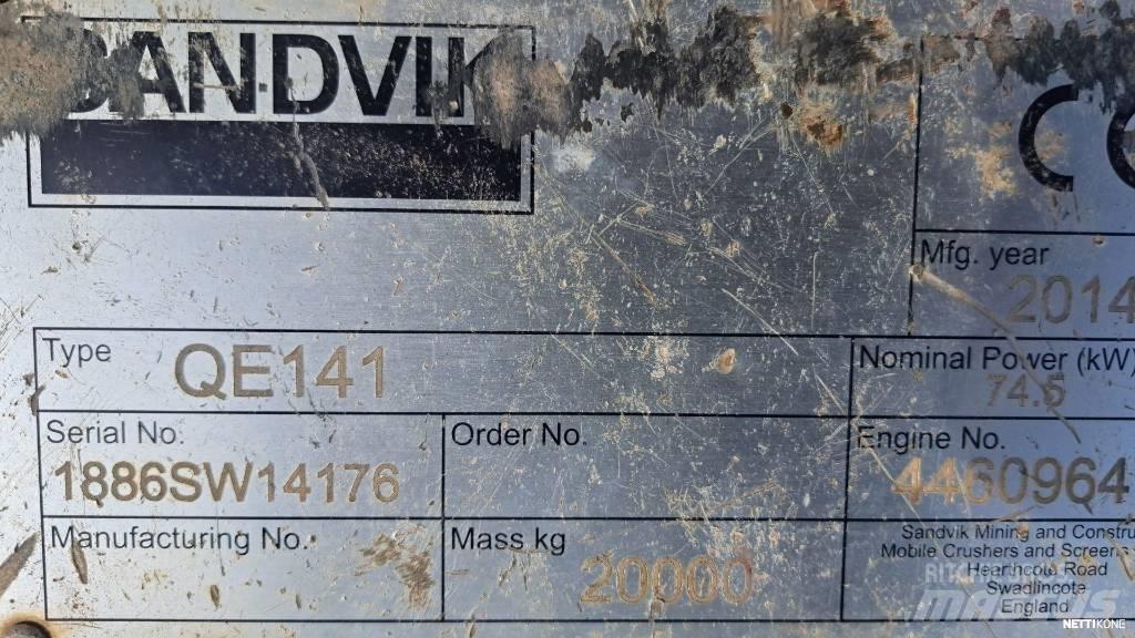 Sandvik QE 141 Mobilna sita