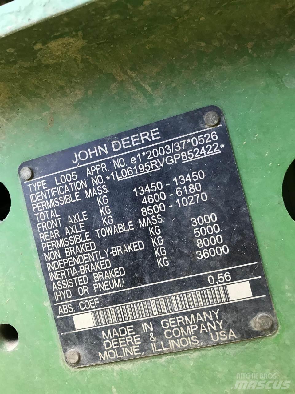 John Deere 6195R Traktori