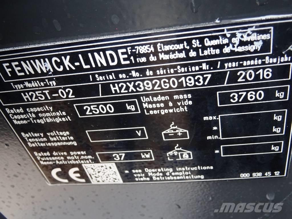 Linde H25T-02 Plinski viljuškari