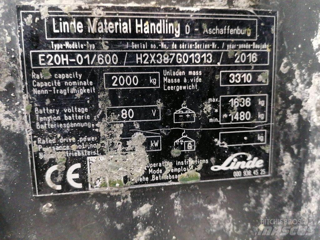 Linde E20H-01/600 Električni viljuškari