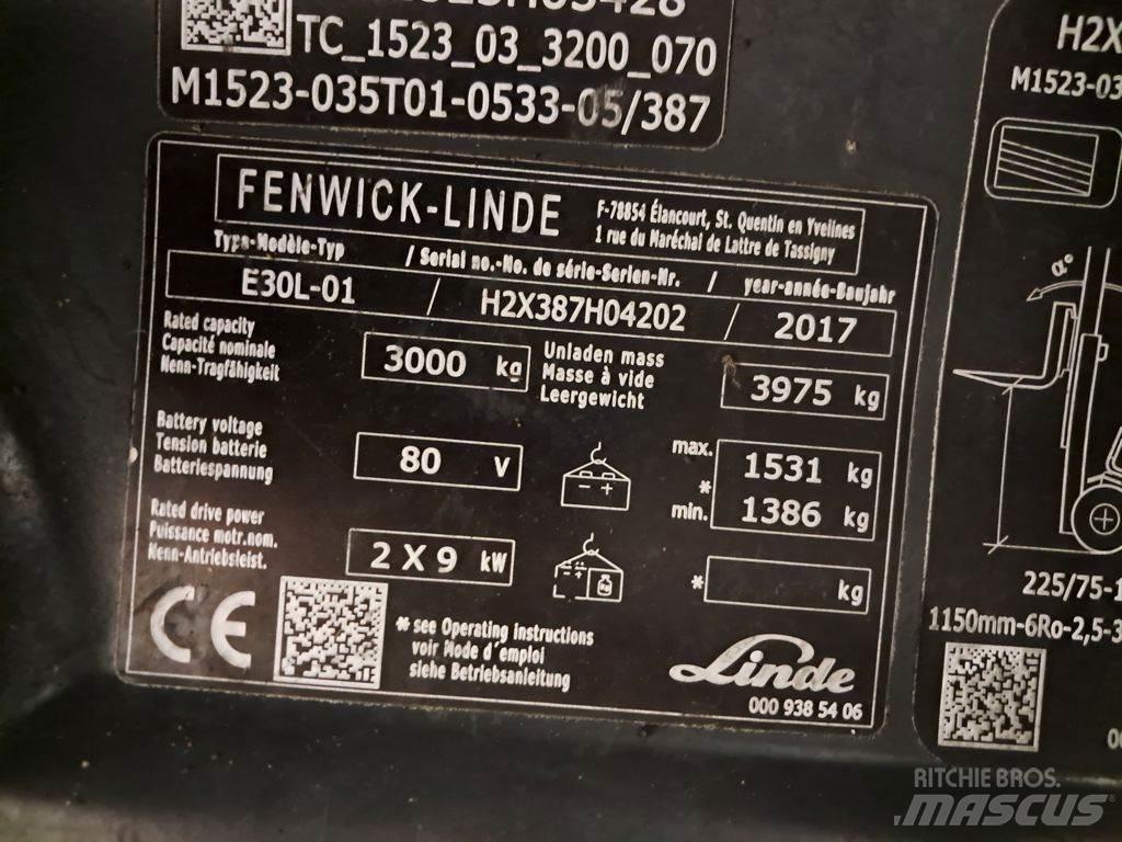 Linde E30L-01 Električni viljuškari