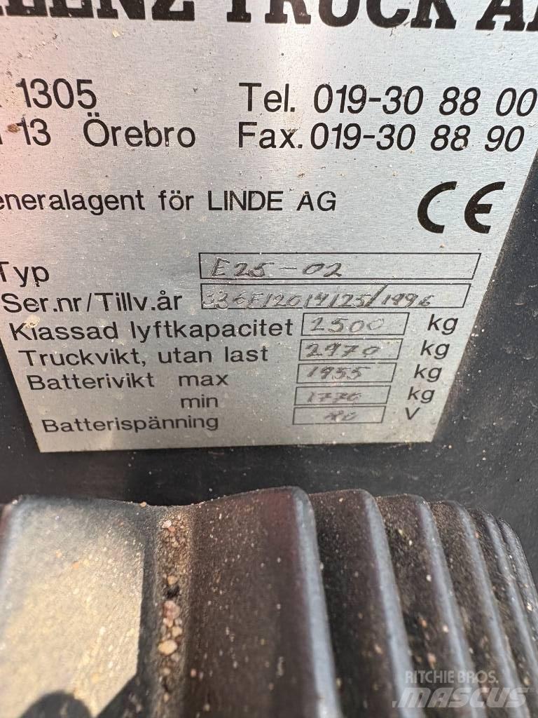 Linde E 25 Električni viljuškari