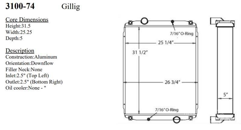 Gillig Bus Radijatori