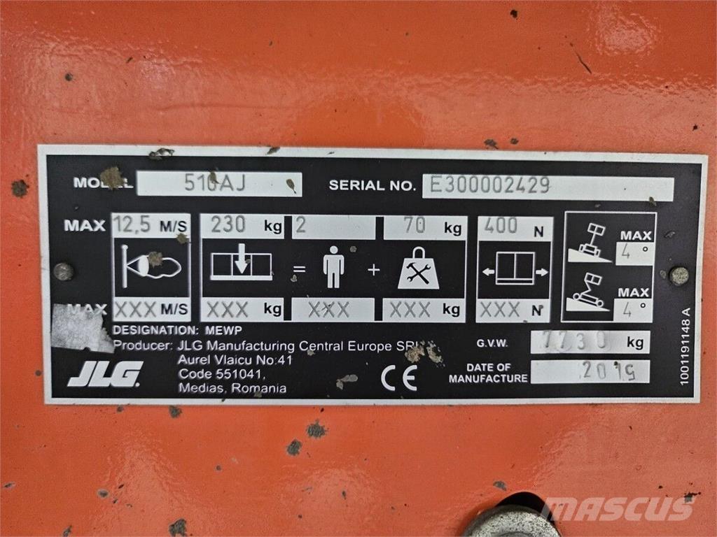 JLG 510AJ Zglobne podizne platforme