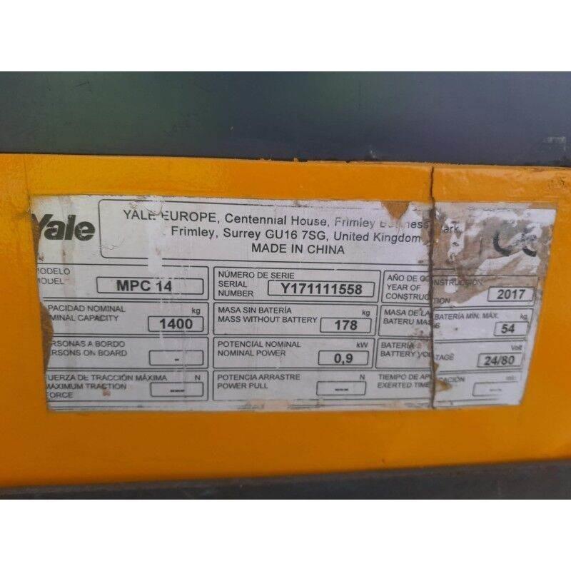 Yale MPC14 Nisko podizni električni viljuškar