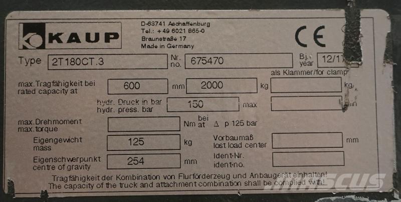 Kaup 2T180CT.3 Viljuške