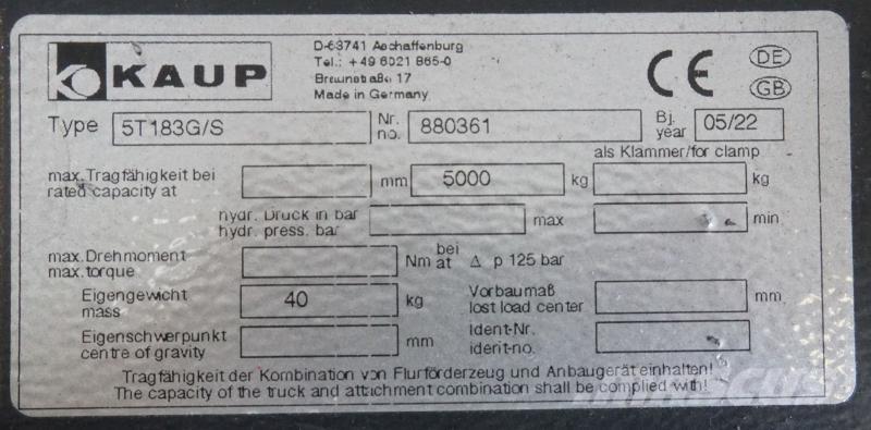 Kaup 5T183G/S Ostala oprema i komponente