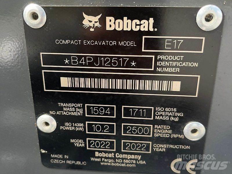 Bobcat E17 Mini bageri < 7t