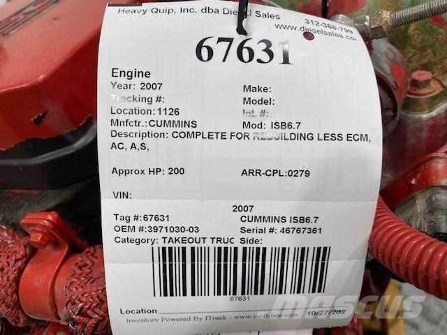 Cummins ISB6.7 Motori za građevinarstvo