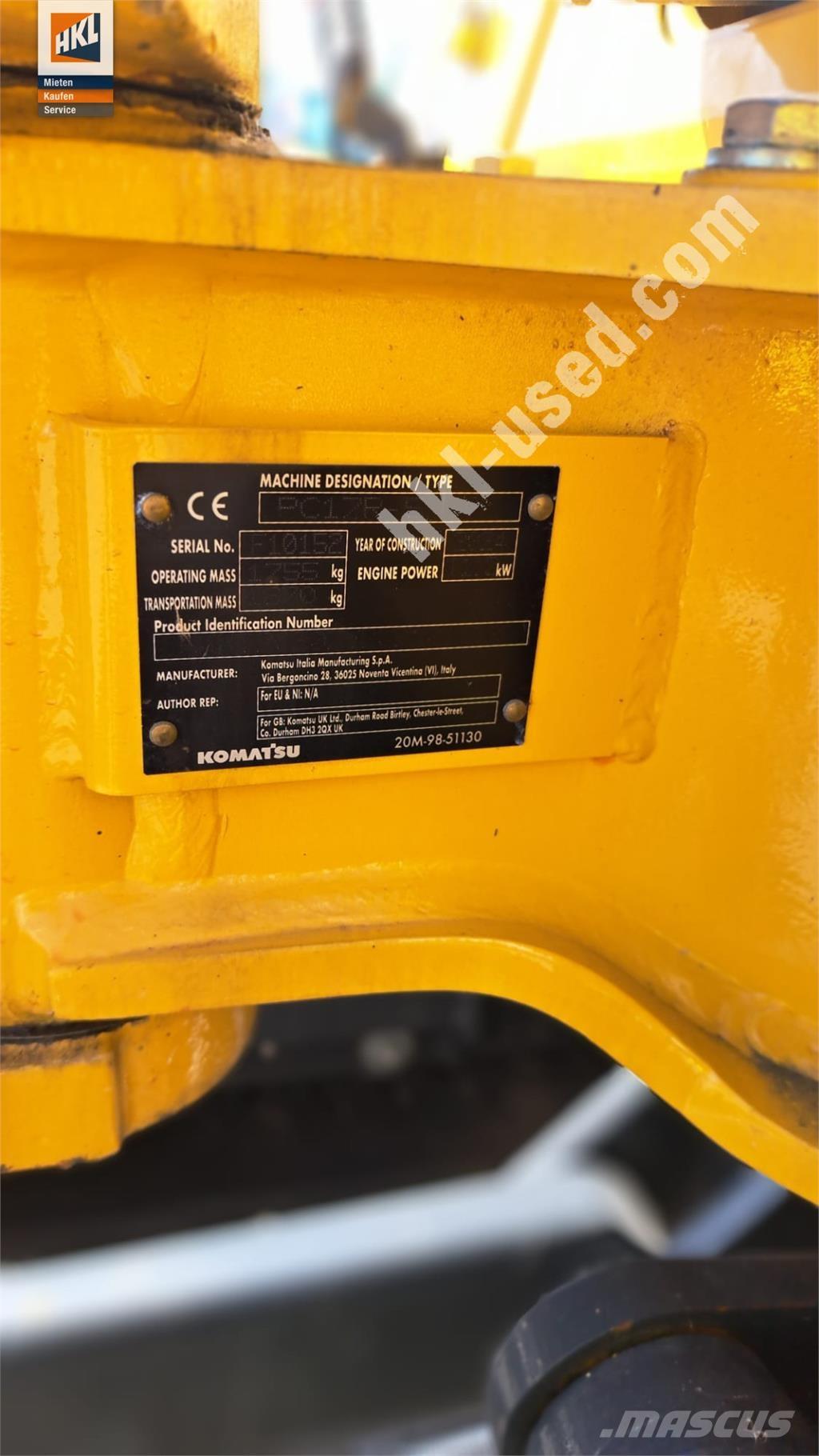 Komatsu PC 17 R-5 Mini bageri < 7t