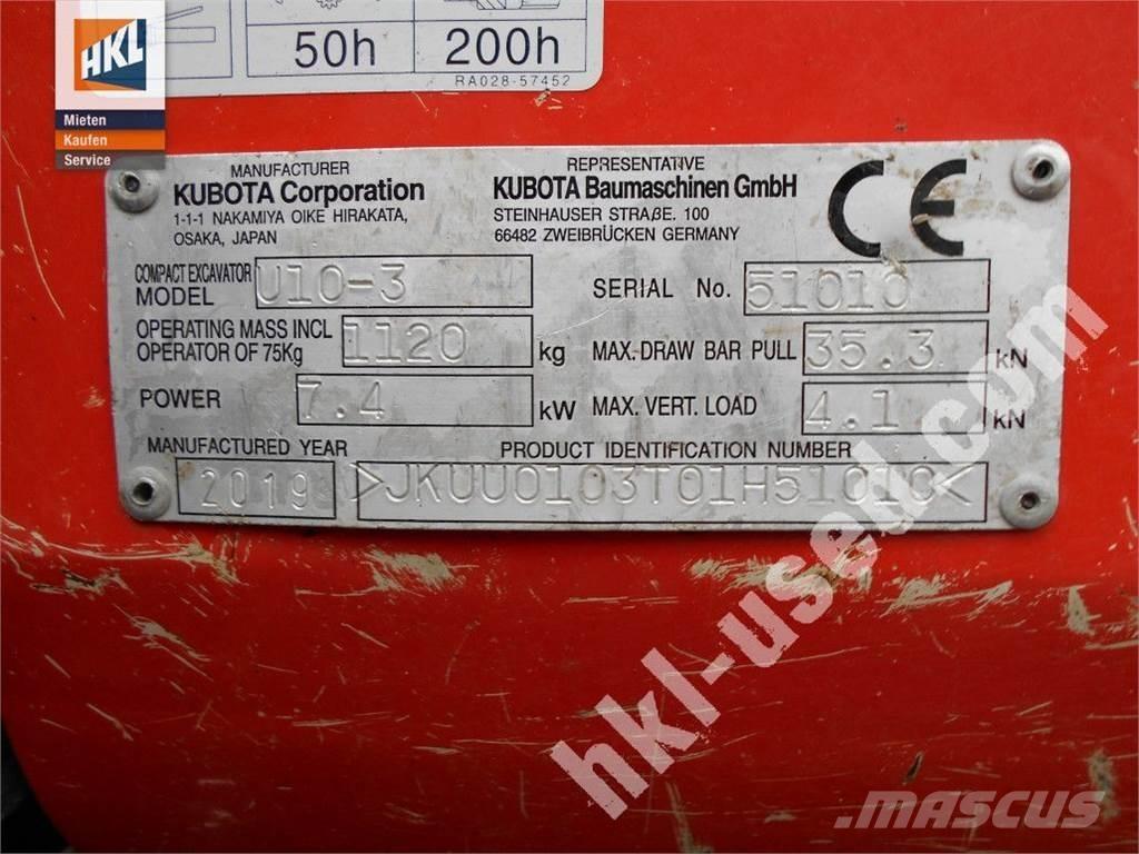 Kubota U 10-3 Mini bageri < 7t