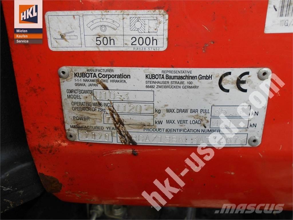Kubota U 10-3 Mini bageri < 7t