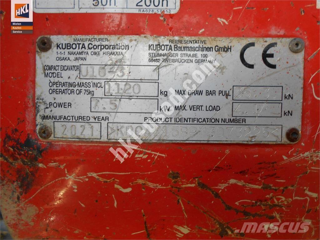 Kubota U 10-3 Mini bageri < 7t