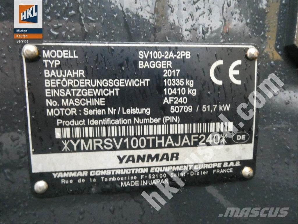 Yanmar SV 100-2PB Mini bageri < 7t