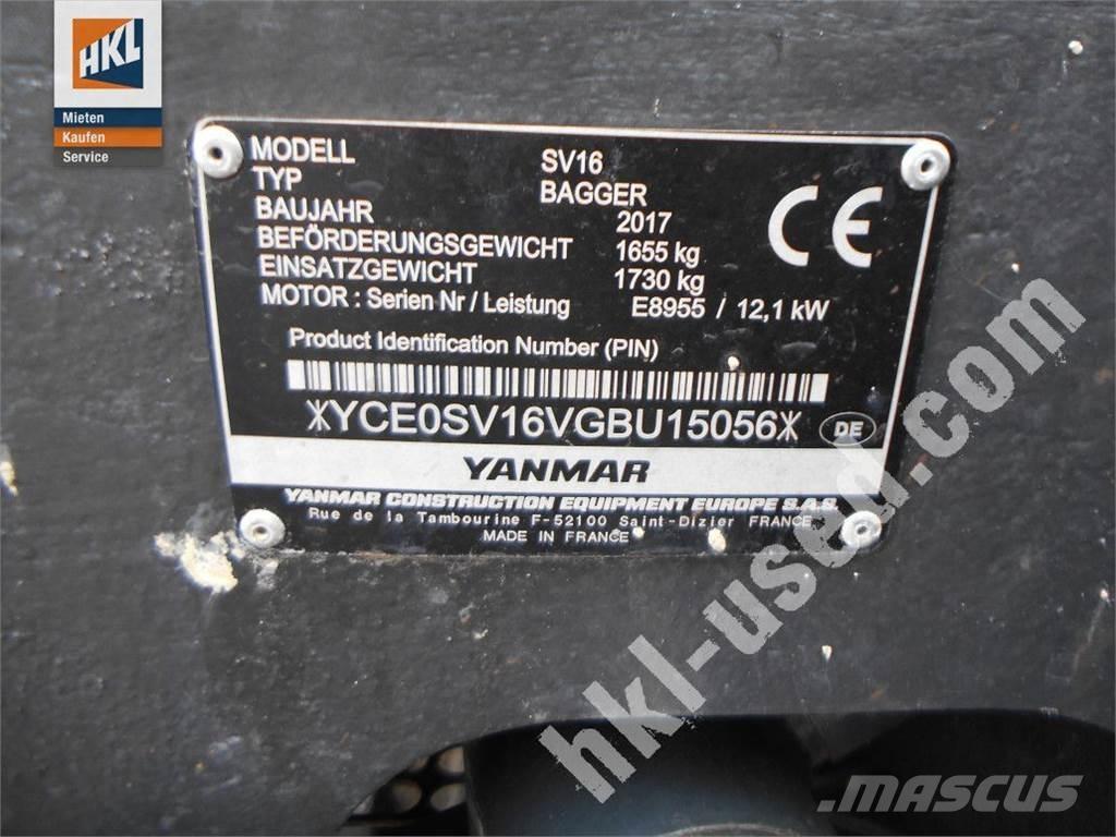 Yanmar SV 16 Mini bageri < 7t