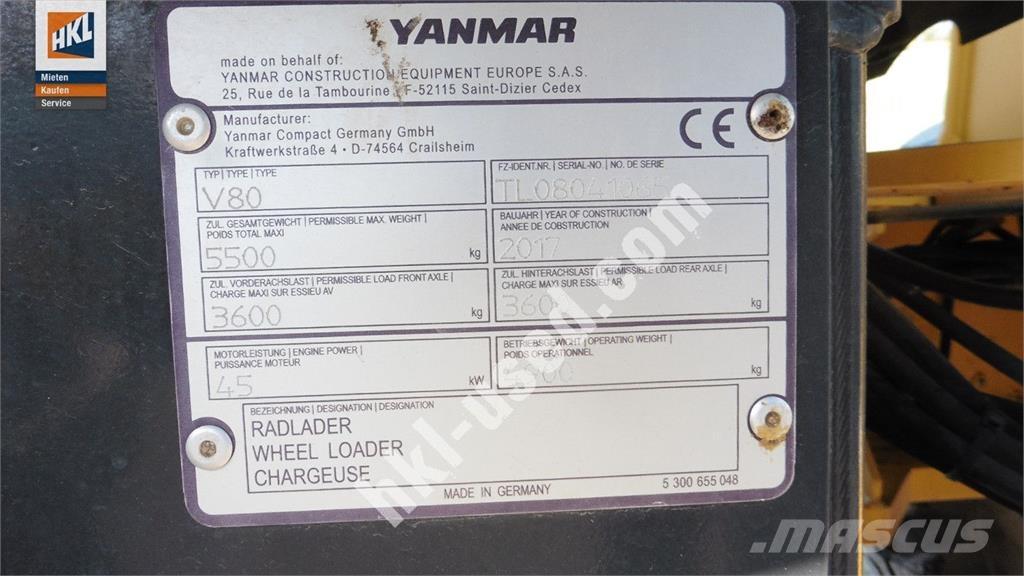 Yanmar V 80 Utovarivači na točkove