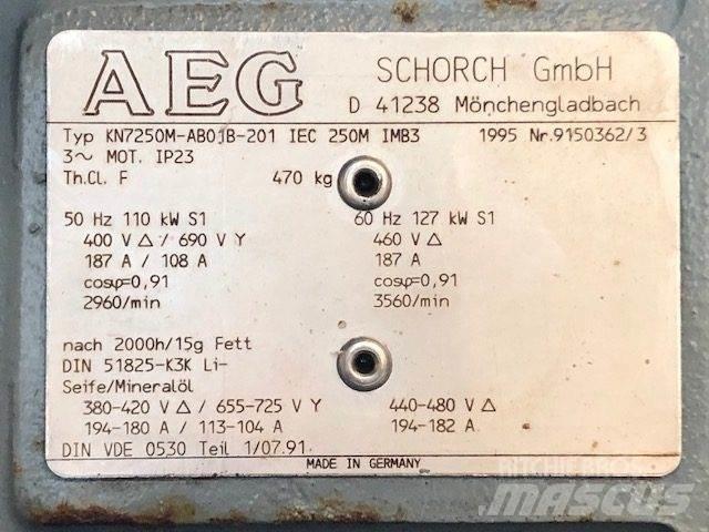  110/127 kW AEG E-Motor Motori za građevinarstvo