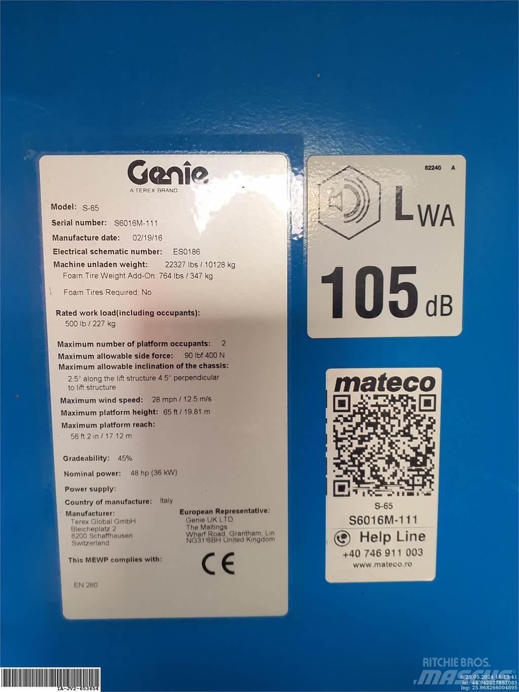 Genie S-65 Zglobne podizne platforme